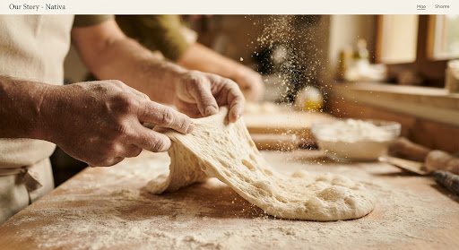 Pinsa dough being stretched by hand